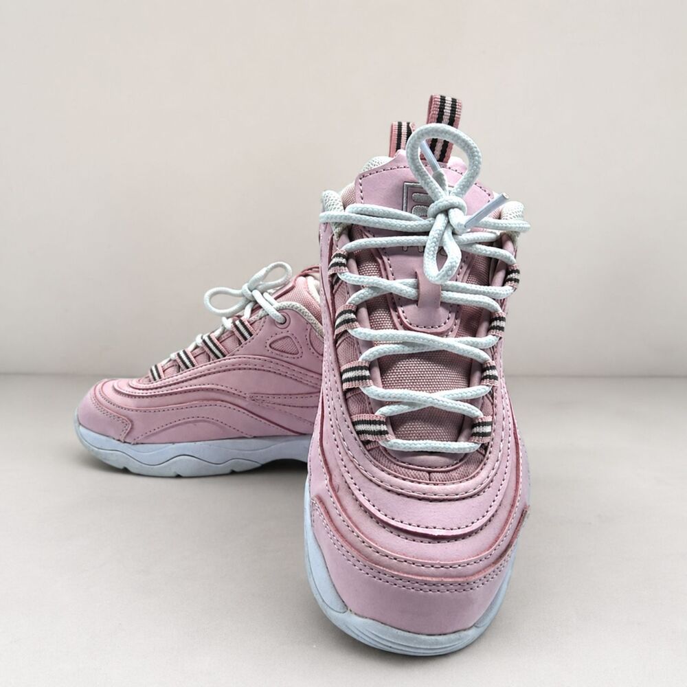 FILA Pink Chunky Sneakers Youth 4.5 Womens 6.5 Y2K Retro Platform Dad Shoes